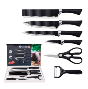 Combo: Set Cuchillos Profesional 6Pzs + Pela papa + Tijeras