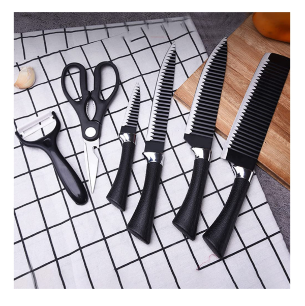 Combo: Set Cuchillos Profesional 6Pzs + Pela papa + Tijeras - Image 2