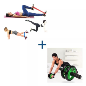 Bandas Elasticas + Rueda Abdomen Doble