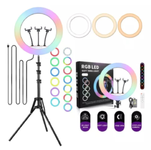 Aro De Luz 45 Cm Rgb Led Trípode Profesional